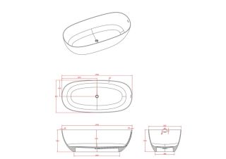 Ванна из искусственного камня Timo Satu SATU1450 175x80 см белый